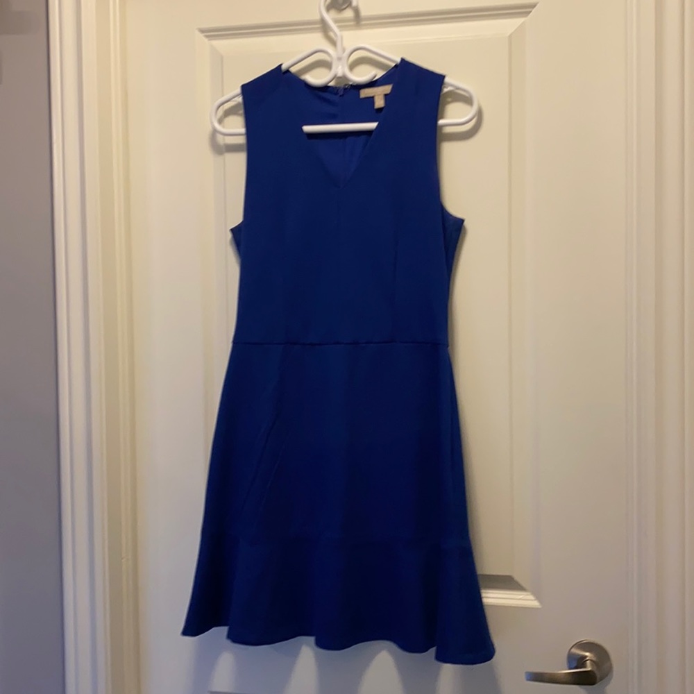 Banana Republic Royal Blue Fit Flare Skater Dress